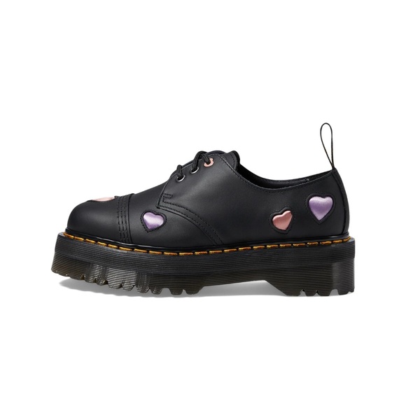 Dr Martens 1461 Leather Heart platform Quad Hearts Oxford - Picture 4 of 6
